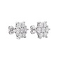 Aros de Plata Esterlina 925 Copo de Hielo Circón - Miniatura 3