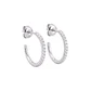 Aros de Plata Esterlina 925 Media Argolla Circón Cintillo - Miniatura 2