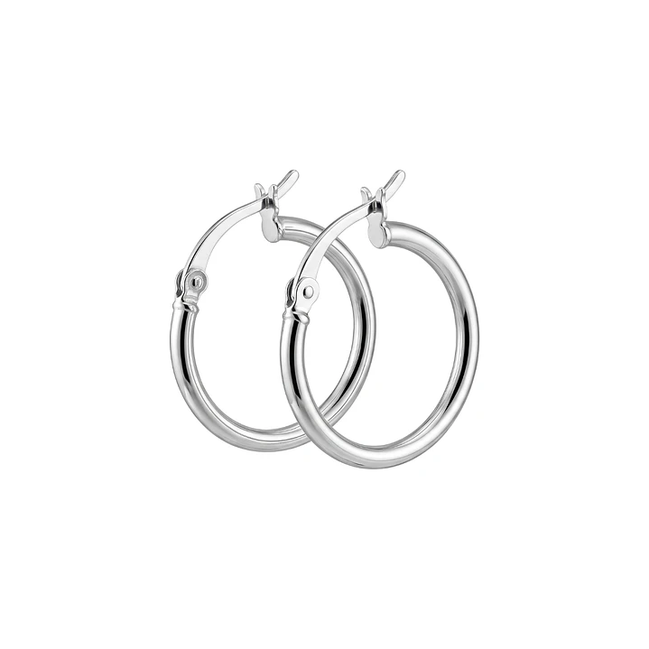 Aros de Plata Esterlina 925 Argollas Lisas Medianas 1