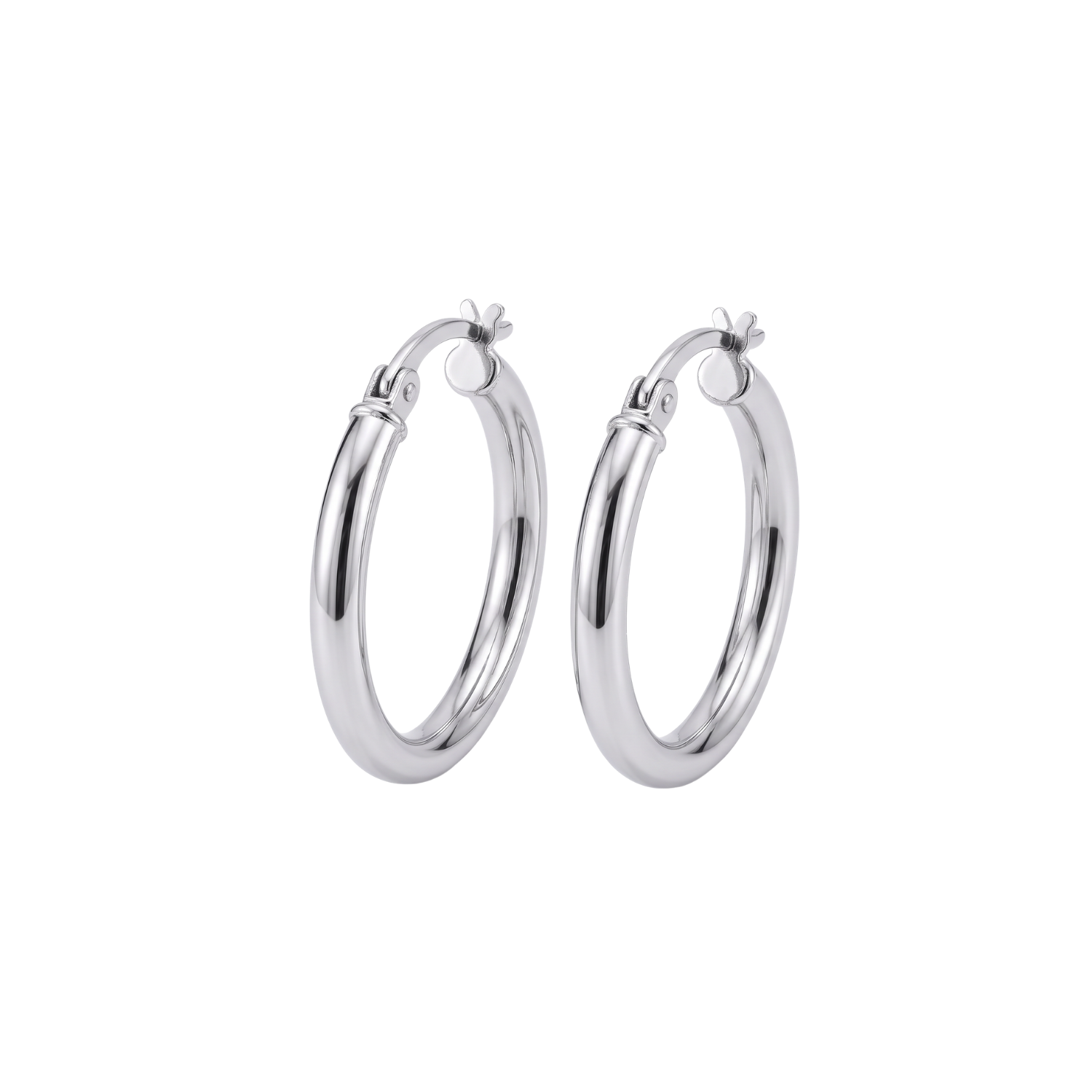 Aros de Plata Esterlina 925 Argollas Lisas Grandes 2