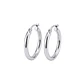 Aros de Plata Esterlina 925 Argollas Lisas Grandes - Miniatura 2