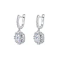 Aros de Plata Esterlina 925 Baguette Enmarcado Circón - Miniatura 1