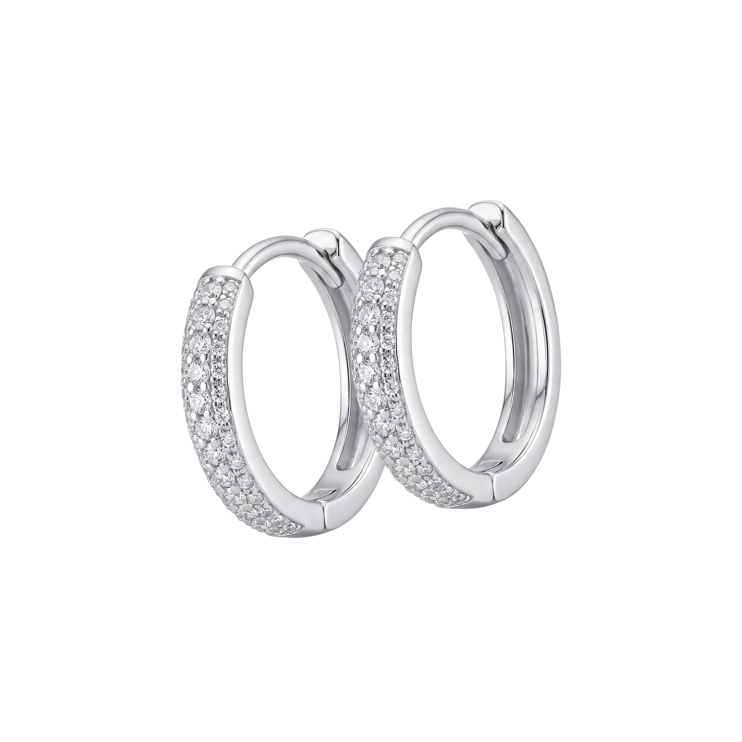 Aros de Plata Esterlina 925 Argolla Circón Cintillo 1