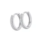 Aros de Plata Esterlina 925 Argolla Circón Cintillo - Miniatura 1