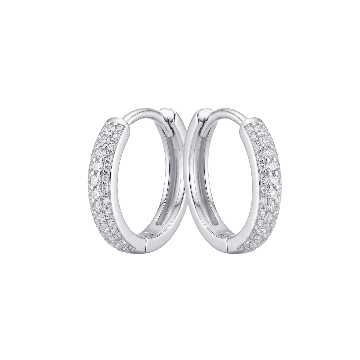 Aros de Plata Esterlina 925 Argolla Circón Cintillo 2