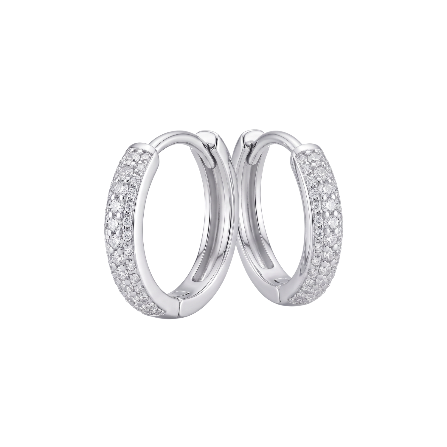 Aros de Plata Esterlina 925 Argolla Circón Cintillo 3