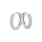 Aros de Plata Esterlina 925 Argolla Circón Cintillo - Miniatura 3