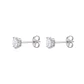 Aros de Plata Esterlina 925 Punto Circón 4 Grifas 5MM - Miniatura 1