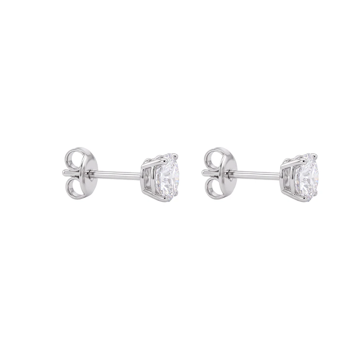 Aros de Plata Esterlina 925 Punto Circón 4 Grifas 5MM 3