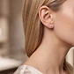 Aros de Plata Esterlina 925 Punto Circón 4 Grifas 5MM - Miniatura 4