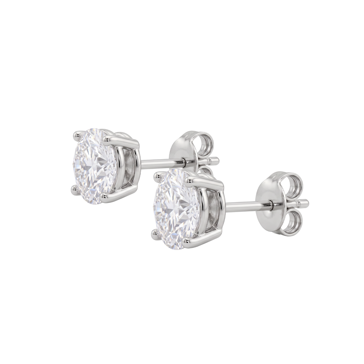 Aros de Plata Esterlina 925 Punto Circón 4 Grifas 7MM 1