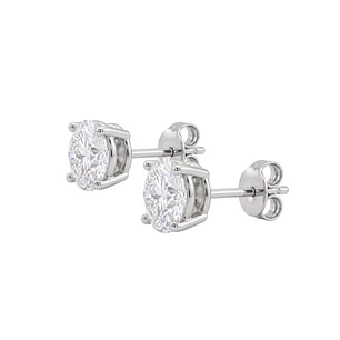 Aros de Plata Esterlina 925 Punto Circón 4 Grifas 7MM