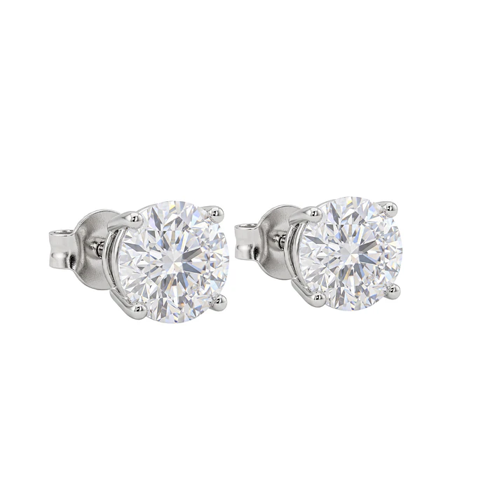 Aros de Plata Esterlina 925 Punto Circón 4 Grifas 7MM 3