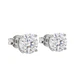 Aros de Plata Esterlina 925 Punto Circón 4 Grifas 7MM - Miniatura 3