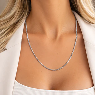 Cadena de Plata Esterlina 925 Groumet 1,5cm Fina