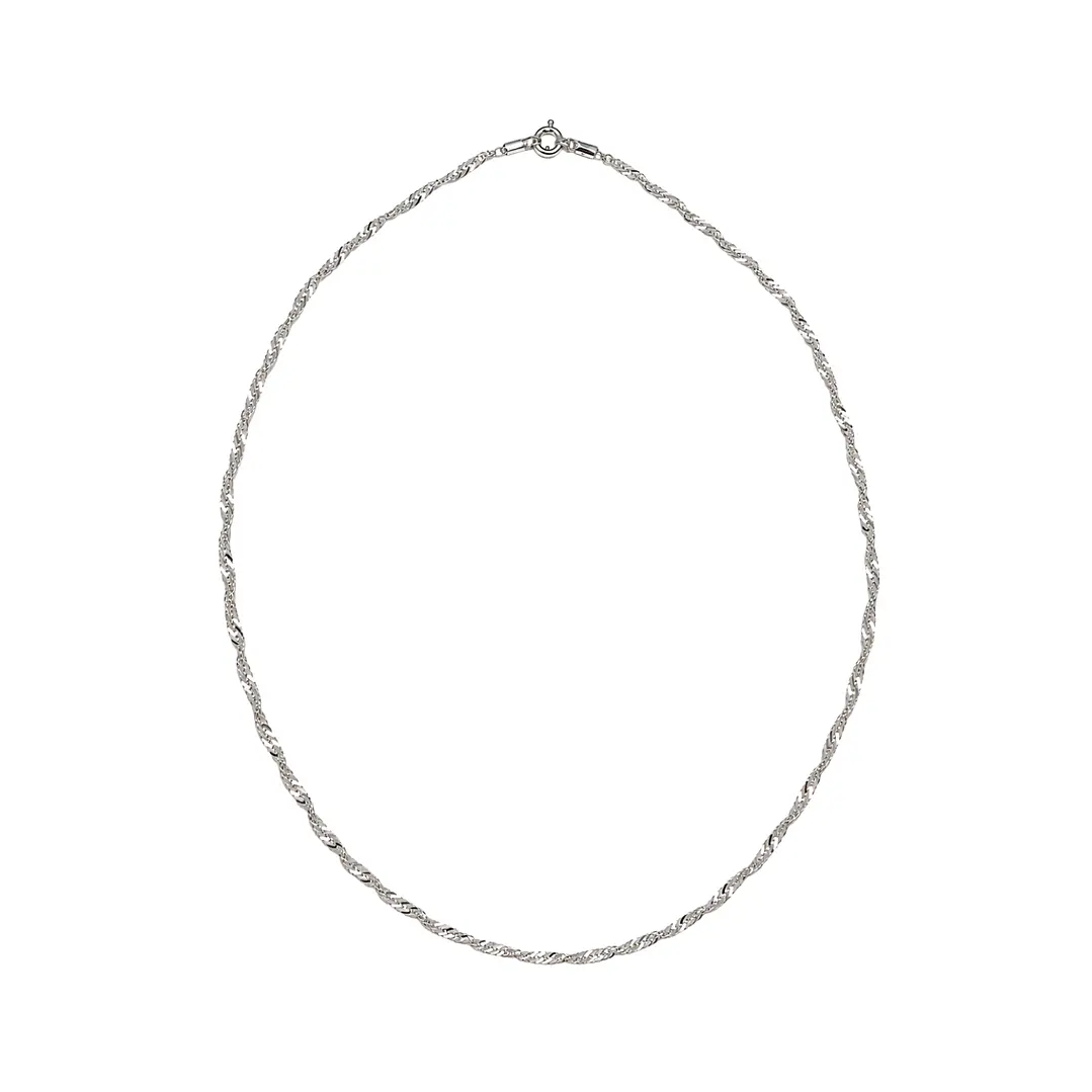 Cadena de Plata Esterlina 925 Espiral Delgada Grande 1