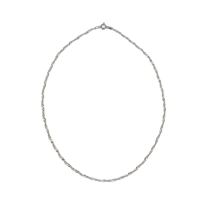Cadena de Plata Esterlina 925 Espiral Delgada Grande 1