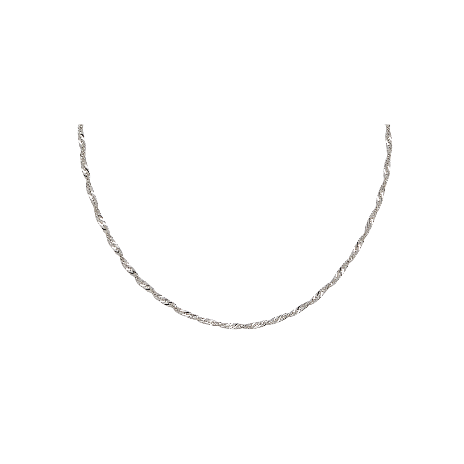 Cadena de Plata Esterlina 925 Espiral Delgada Grande 2