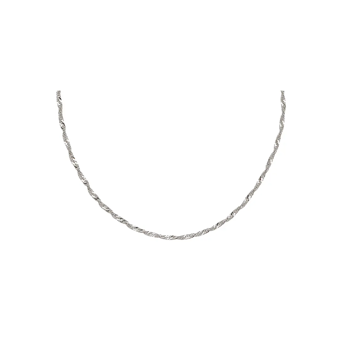 Cadena de Plata Esterlina 925 Espiral Delgada Grande 2