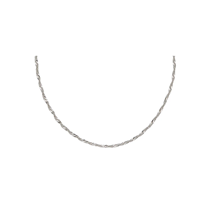 Cadena de Plata Esterlina 925 Espiral Delgada Grande 2