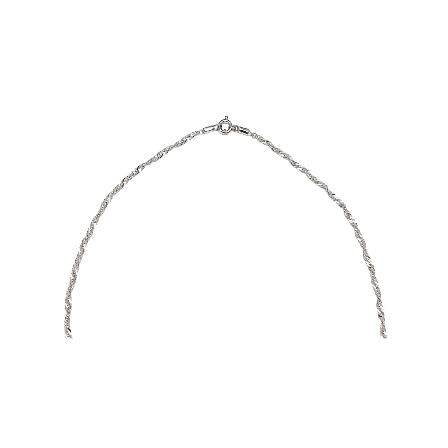Cadena de Plata Esterlina 925 Espiral Delgada Grande 3