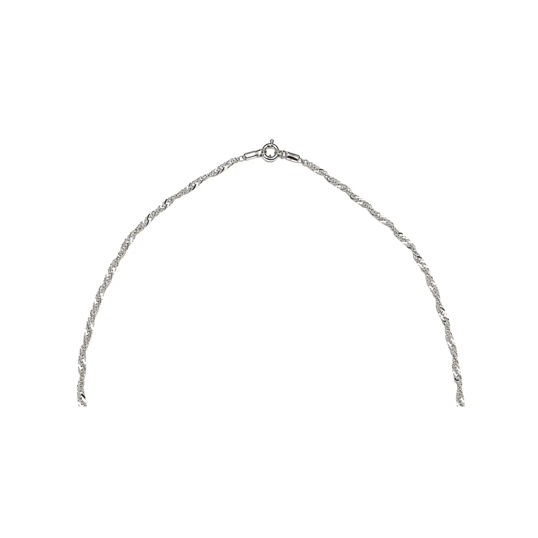 Cadena de Plata Esterlina 925 Espiral Delgada Grande 3