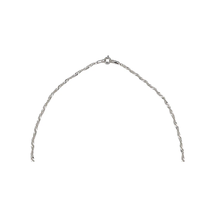 Cadena de Plata Esterlina 925 Espiral Delgada Grande 3