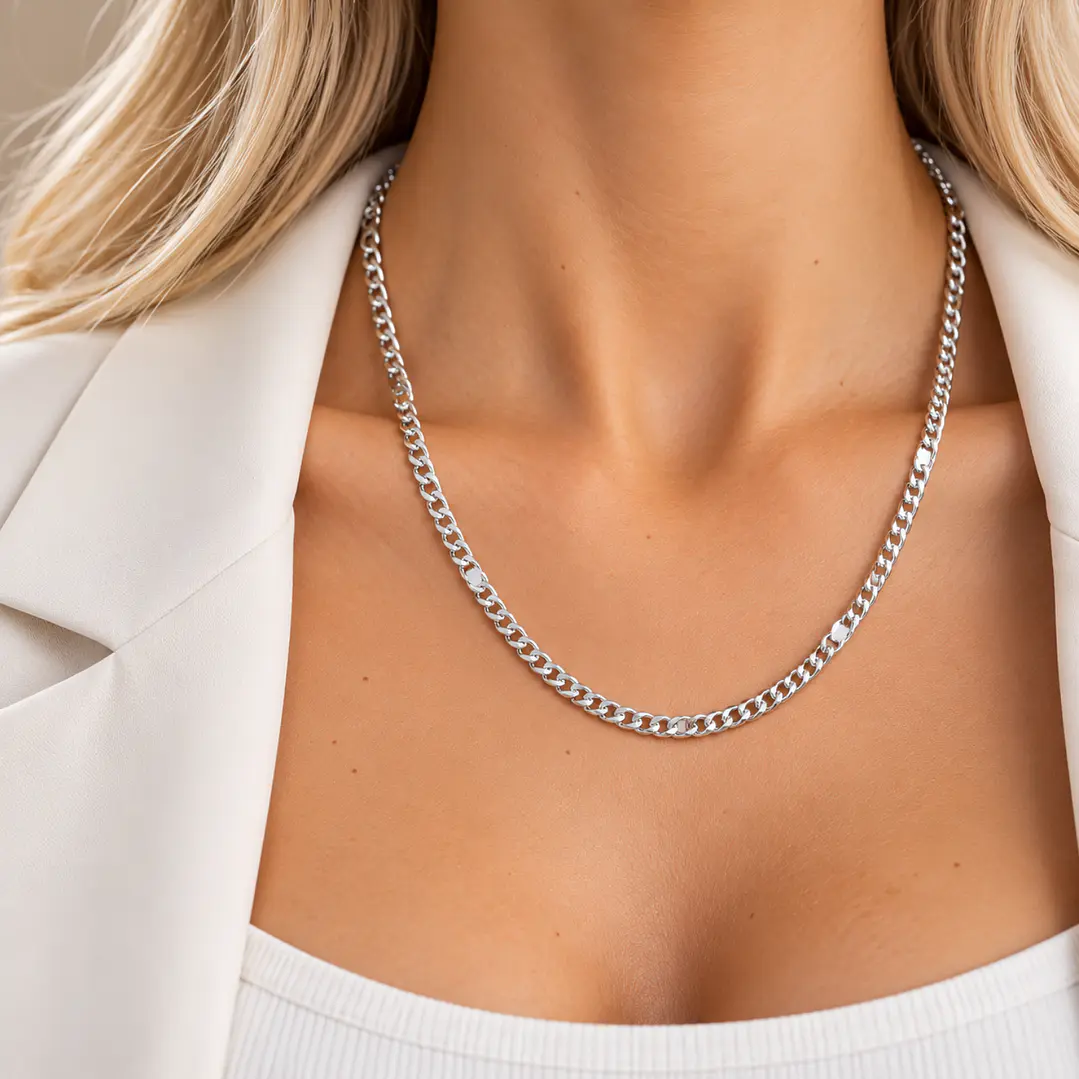 Cadena de Plata Esterlina 925 Groumet 8,5 Pesada 4