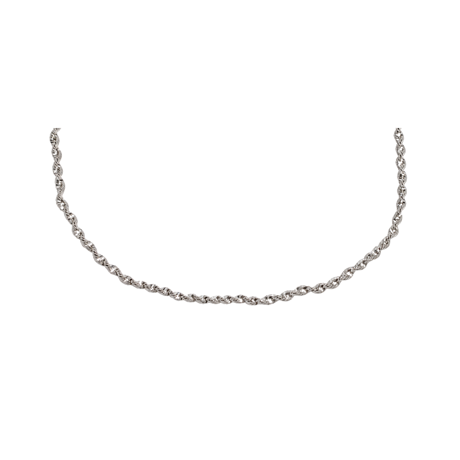 Cadena de Plata Esterlina 925 Spiral Corta 2