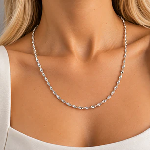 Cadena de Plata Esterlina 925 Espiral Ligera