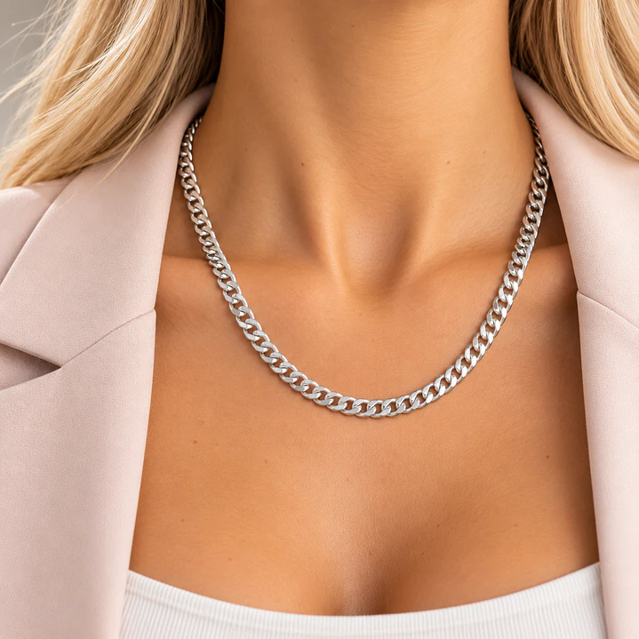 Cadena de Plata Esterlina 925 Cartier 4MM Ancho 4