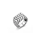 Anillo de Plata Esterlina 925 Relieve en Zig-Zag Masculino - Miniatura 3