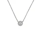Collar de Plata Esterlina 925 Botón de Circón Central - Miniatura 2