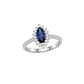 Anillo Oro Blanco 18Kt Diamantes 25Pts Con Zafiro - Miniatura 2