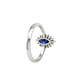 Anillo Oro Blanco 18Kt Diamantes 25Pts Con Zafiro - Miniatura 3