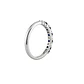 Anillo Oro Blanco 18Kt 1/2 Cintillo Diamantes 25Pts y Zafiro - Miniatura 3