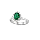 Anillos Oro 18Kt  Lady Diamantes  27Pts con Esmeralda - Miniatura 2