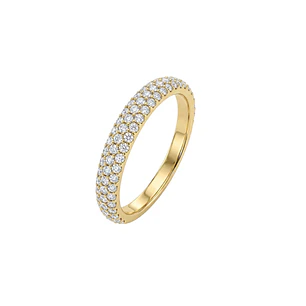 Anillo Oro 18Kt 1/2 Cintillo Diamantes 35Pts