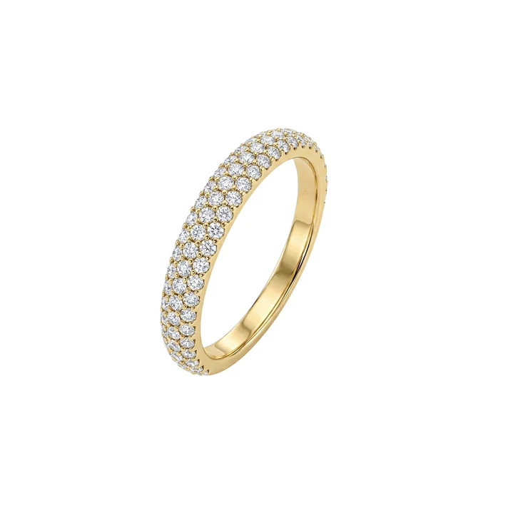 Anillo Oro 18Kt 1/2 Cintillo Diamantes 35Pts 1