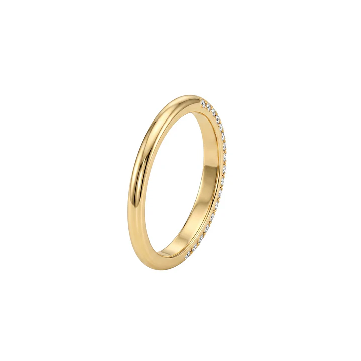 Anillo Oro 18Kt 1/2 Cintillo Diamantes 35Pts 3