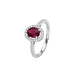 Anillo Oro Blanco 18Kt Diamantes 13Pts Con Rubí - Miniatura 1