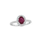 Anillo Oro Blanco 18Kt Diamantes 13Pts Con Rubí - Miniatura 2