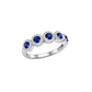 Anillo Oro Blanco 18Kt Diamantes 25Pts y Zafiro - Miniatura 2