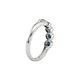 Anillo Oro Blanco 18Kt Diamantes 25Pts y Zafiro - Miniatura 3