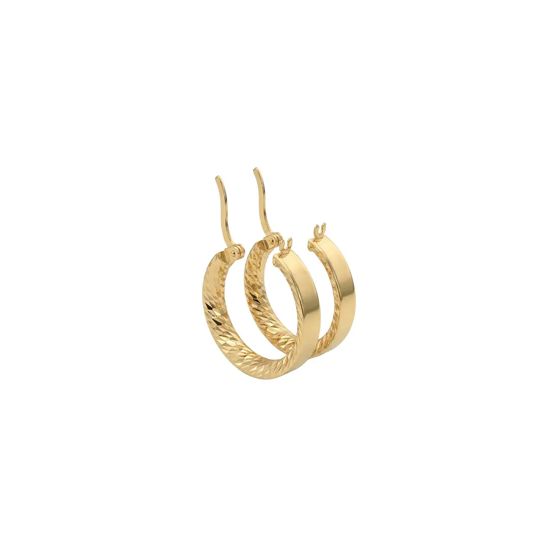 Aros  Oro 18kt Argollas Medianas 2