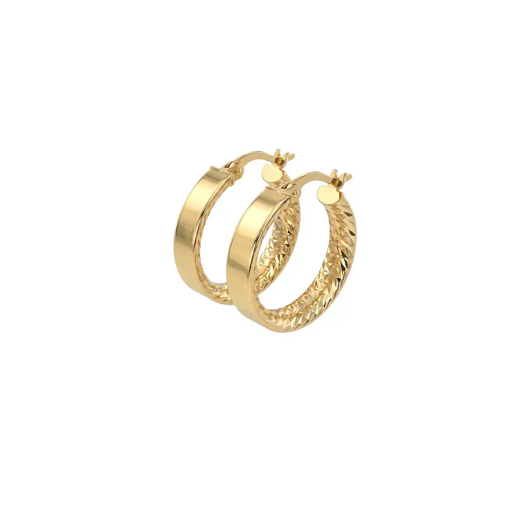 Aros  Oro 18kt Argollas Medianas 3