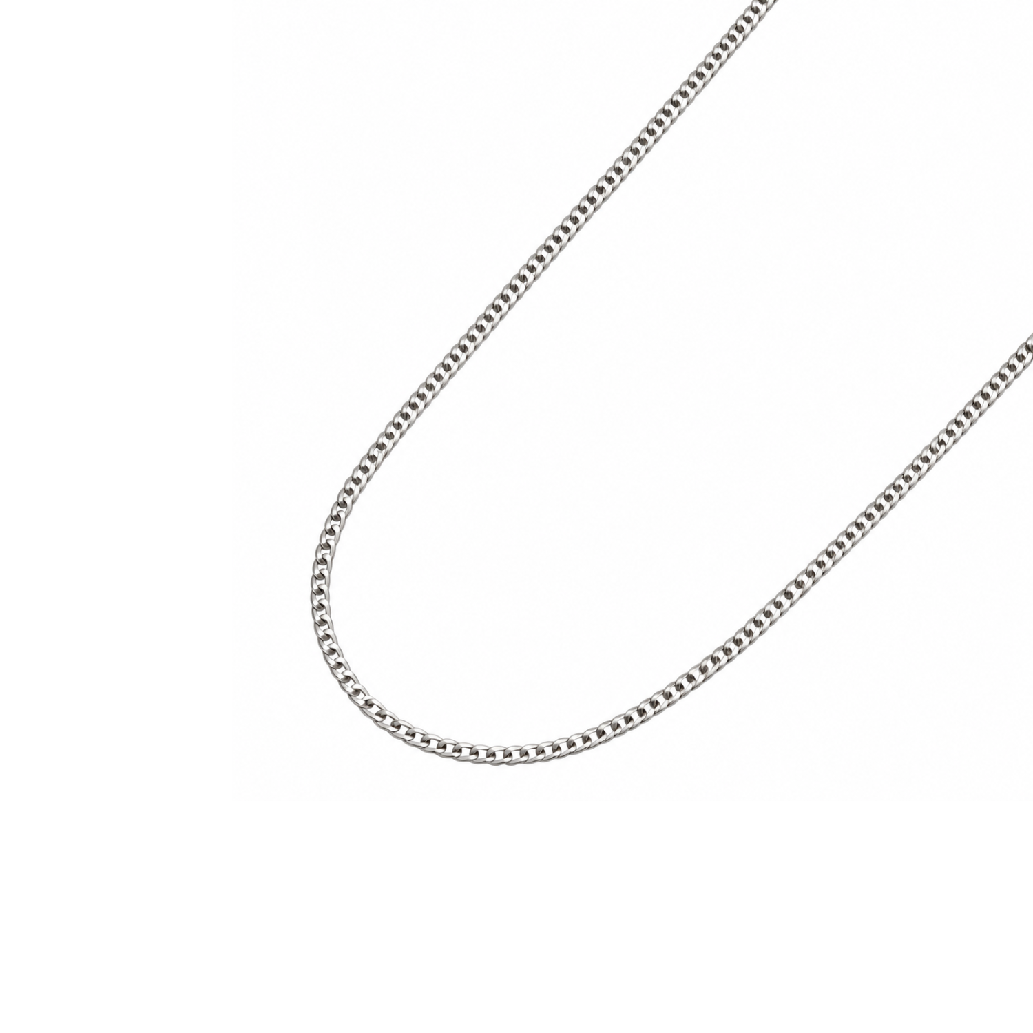Cadena de Plata Esterlina 925 Groumet 2cm Media Larga 1