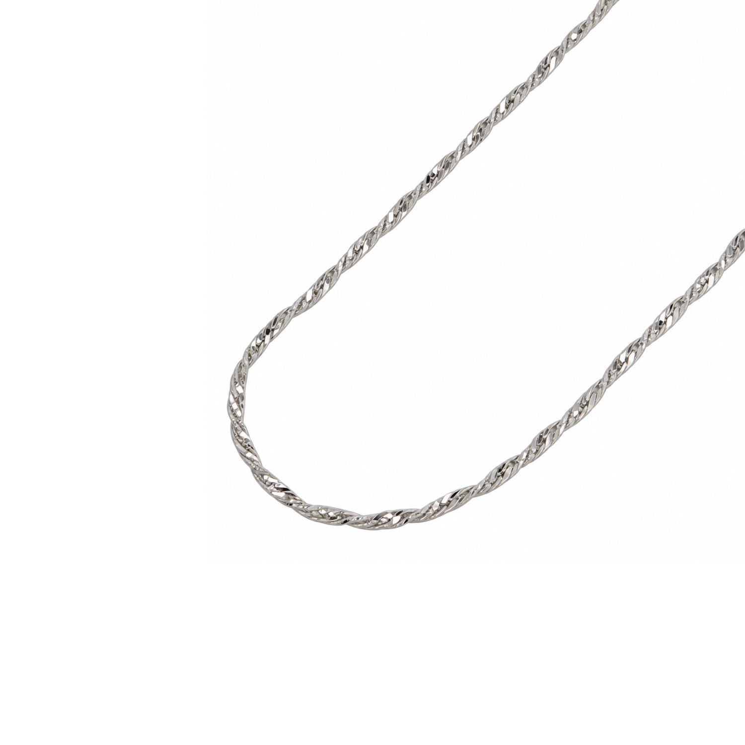 Cadena de Plata Esterlina 925 Cable 0,5cm Fina 1