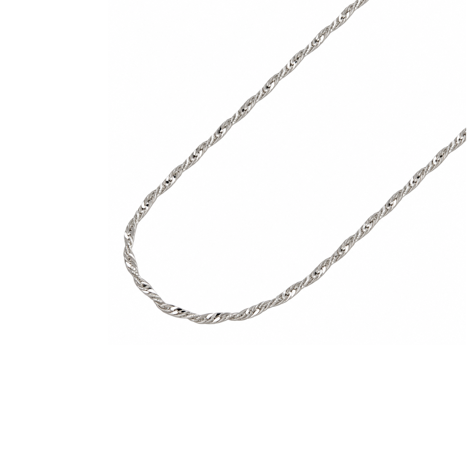 Cadena de Plata Esterlina 925 Espiral Delgada Grande 1