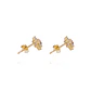 Aros de Oro 18kt Roseta Circonita-Rubí - Miniatura 3